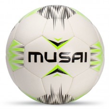 Футболна Топка MUSAI Pira Soccer Ball White/Fluor Green