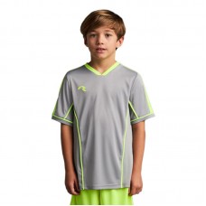 Детска Тениска MUSAI Afiki Kids T-Shirt Light Grey/Fluor Yellow