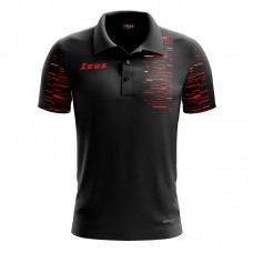 Мъжка Тениска ZEUS Polo Glitch Nero/Rosso