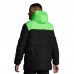 Мъжко Зимно Яке MUSAI Kanzu Quilted Coat Black/Fluor Green