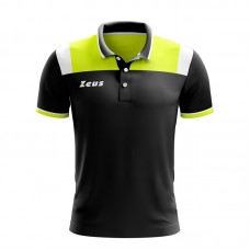 Мъжка Тениска ZEUS Polo Vesuvio Nero/Giallo Fluo