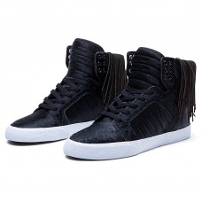 Supra Skytop -  кецове с ресни - черно