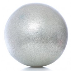 Гимнастическа топка - брокат, 18-20 см - сребриста