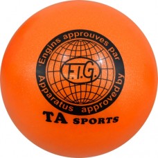 Гимнастическа топка - брокат и щамп, 18-20 см - оранжева